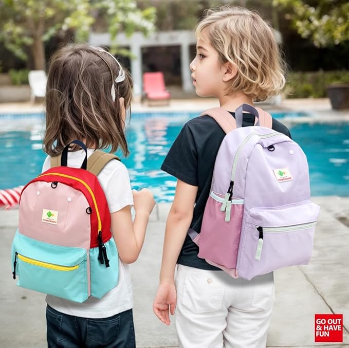 Kids Backpacks, Unisex, Purple, 15" H, 1L, Modern, Animal Theme, 6-9 Years, Elementary School, Travel, 1.9" W x 0.78" D