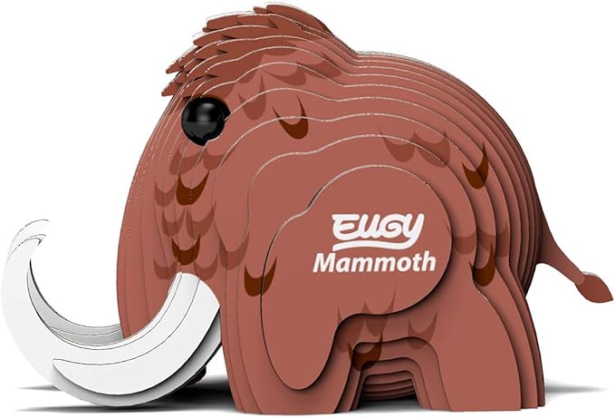 Eugy Mammoth 3D Puzzle, 22 Piece Eco-Friendly Educational Toy Puzzles for Boys, Girls & Kids Ages 6+
