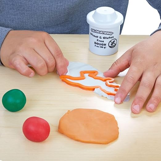 Colorations Wheat & Gluten Free Glitter Dough - 6 Colors (2 oz Each) | Non-Toxic, Play Dough, Bulk Set, Sensory Kit, Party Favors, Classroom Pack