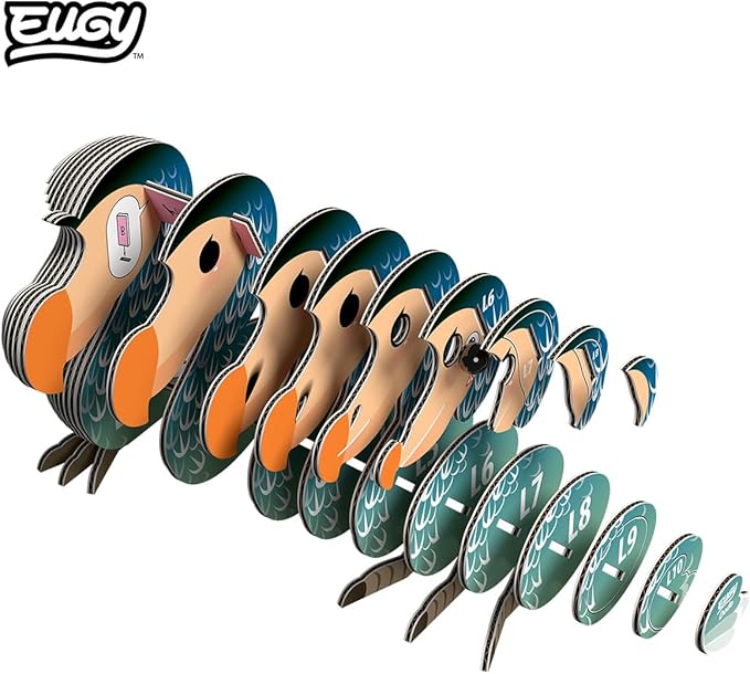 Eugy Dodo 3D Puzzle, 30 Piece Eco-Friendly Educational Learning Puzzles for Kids 6+