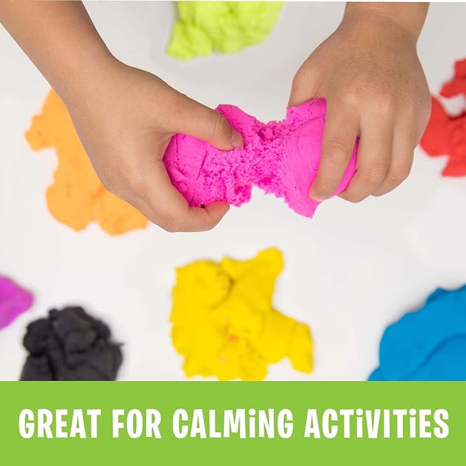 Educational Insights Playfoam Sand 8-Pack - Play Sand for Sensory Table, Squishy Sensory Bin Filler, Moldable Crafting Compound for Toddlers at Home or in The Classroom, Kids Ages 3+