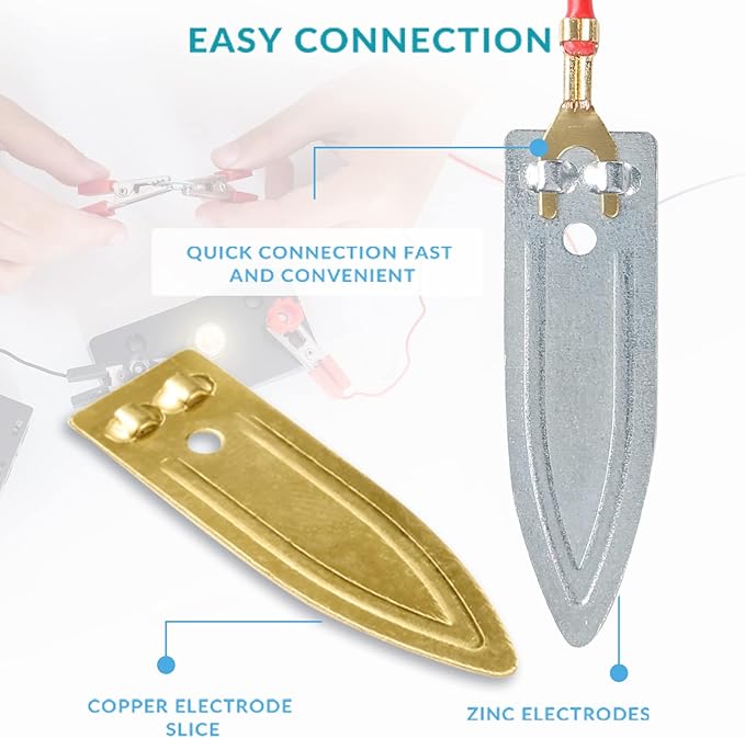 Sntieecr Fruit Battery Science Experiment Kit with Instruction, Potato Science Educational Kit for School Sciences Project, Kids DIY STEM Lab Experiments