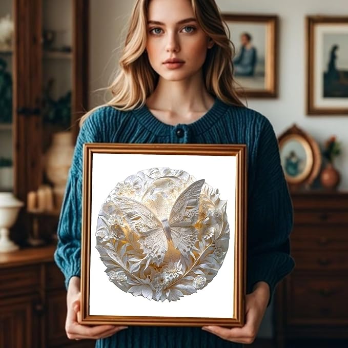 Wooden Puzzles for Adults, 3D Paper Butterfly Wooden Puzzles 100 Pieces, Unique Animal Shaped Wood Challenging Jigsaw Puzzles Gifts for Adults, 8.5x8.5in