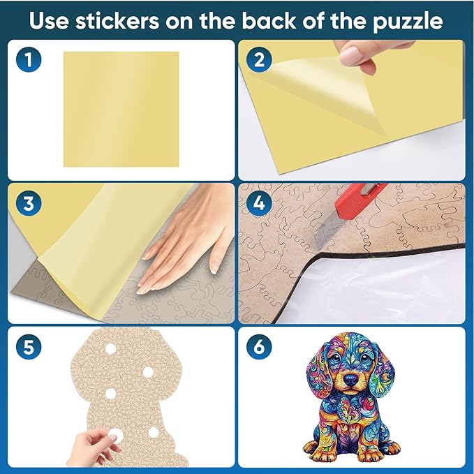 Ruikiyart Wooden Puzzles for Adults,200 Pieces Golden Retriever Unique Shaped Animal Wooden Challenging Puzzles for Adults and Kids,Best Gift,12.0x9.0 Inches