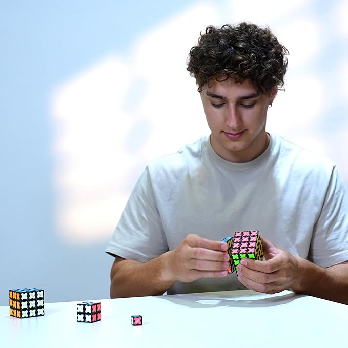 TOSY Magnet Cube 3x3 - 240 Magnets, 30 Blocks, 7in1 Toy: Puzzle Cube Game, Creative Building Blocks, Transformable Fidget Spinner, Infinity Cube, Magnet Tiles, UV Flashlight, Glowing STEM/STEAM Toy