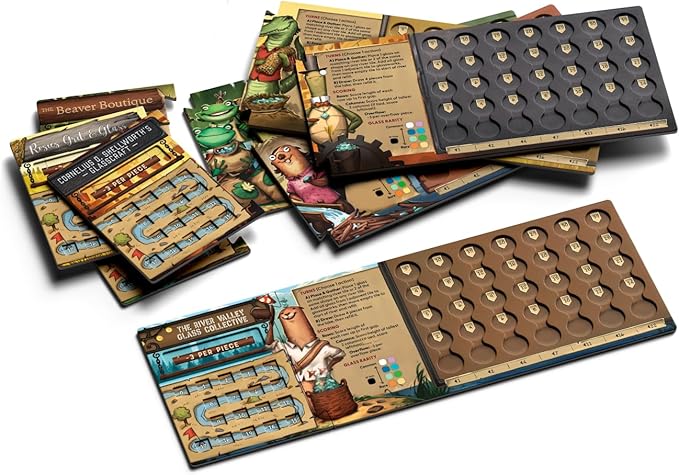 ALLPLAY - River Valley Glassworks Deluxe Edition Board Game for Families and Adults - Cozy Yet Clever Drafting Game - Colorful, Tactile Pieces - Scoring Puzzle - 1 to 5 Players - 20 Minutes
