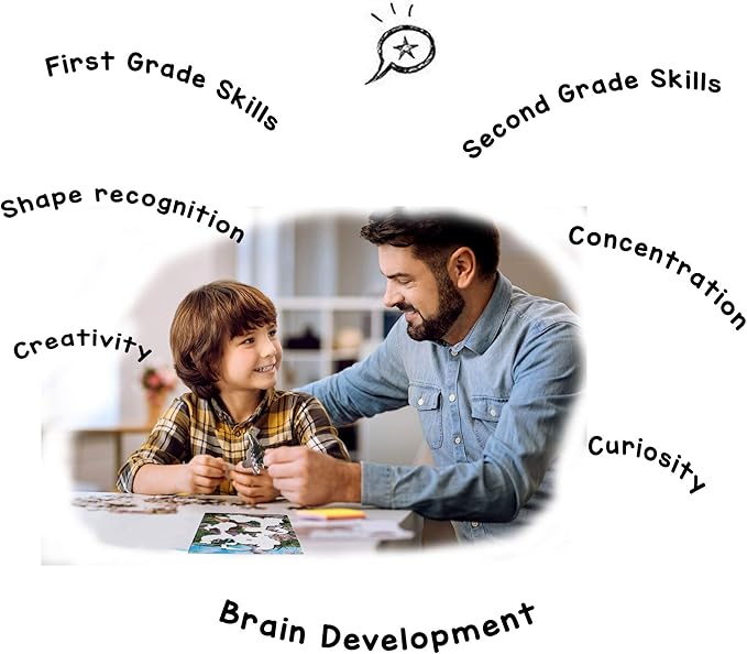 Just Smarty Jigsaw Dinosaur Puzzle for Boys and Girls | Educational Gift for Kids Ages 4-8 | 48 Pieces | Unique Jigsaw Shapes | Best Dinosaur Puzzles for Kids Ages 5-8