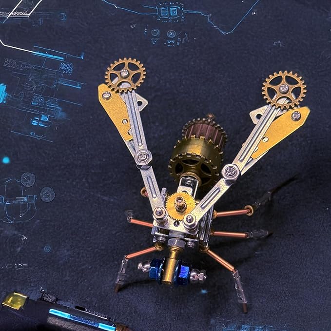 Metal Insect Bug Mechanical Steampunk Sculptur Insect Clockwork 3D Steampunk Metal Puzzle Kits for Adults (Mechanical Insect)