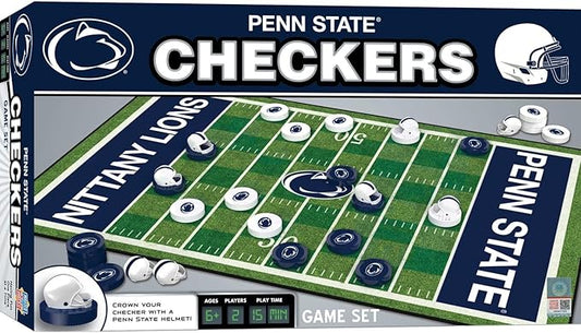 MasterPieces Family Game - NCAA Penn State Nittany Lions Checkers - Officially Licensed Board Game For Kids & Adults 13" x 21"