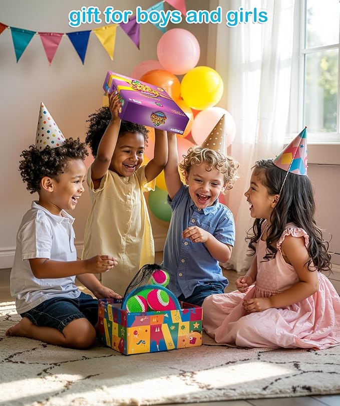 Kids Toys Toss and Catch Game Set Yard Camping Outdoor Games for Kids Ages 2-4 4-8 8-12, Outside Beach Pool Toys for 3 4 5 6 7 8 Year Old Boys Girls Birthday Gift Family Vacation Essentials