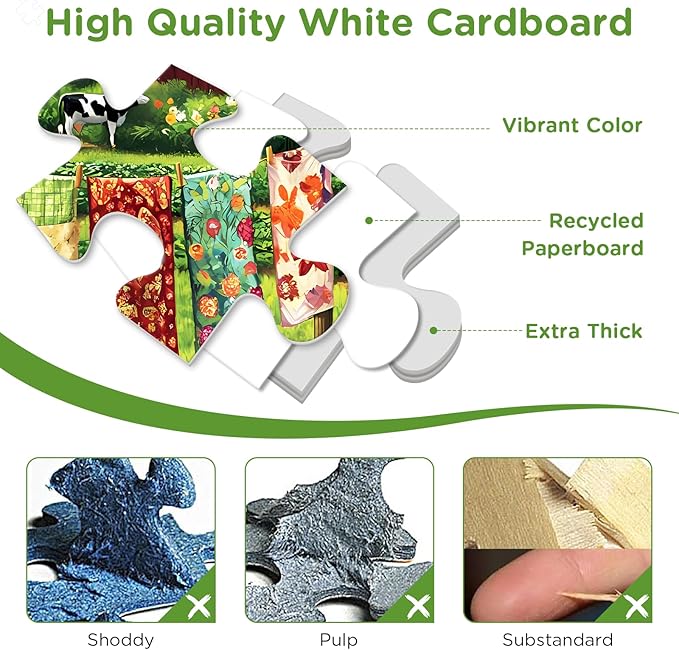 300 Piece Puzzles for Adults,Farm Puzzle 300 Pieces,Summer Cow Jigsaw Puzzles 300 Piece for Adults Children Seniors,Challenging Puzzles Family Activity Game Nights Gift Toy 20.5x15 in