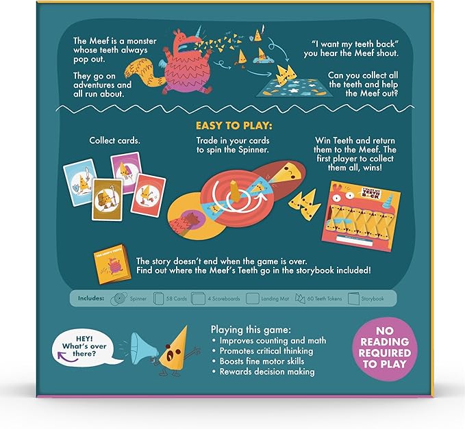 Exploding Kittens I Want My Teeth Back 2-4 Players - Ages 4+ - 10 Minutes to Play - Educational Board Game for Kids