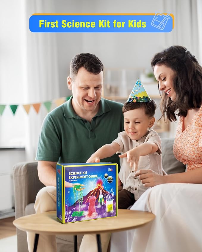 80+ Science Experiment Kit for Kids Ages 5-6-7-8, Birthday Gift Ideas for 4+ Year Old Kid, STEM Learning & Educational Toys, First Science Kit for Boys Girl