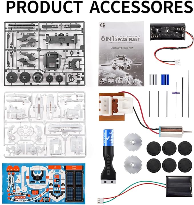 STEM Projects for Kids Ages 8-12, Science Kits for Boys 8-14, 6-in-1 Solar Robot Space Toys Building Science Kits Gifts for 7 8 9 10 11 12 13 Year Old Boys Girls Teen