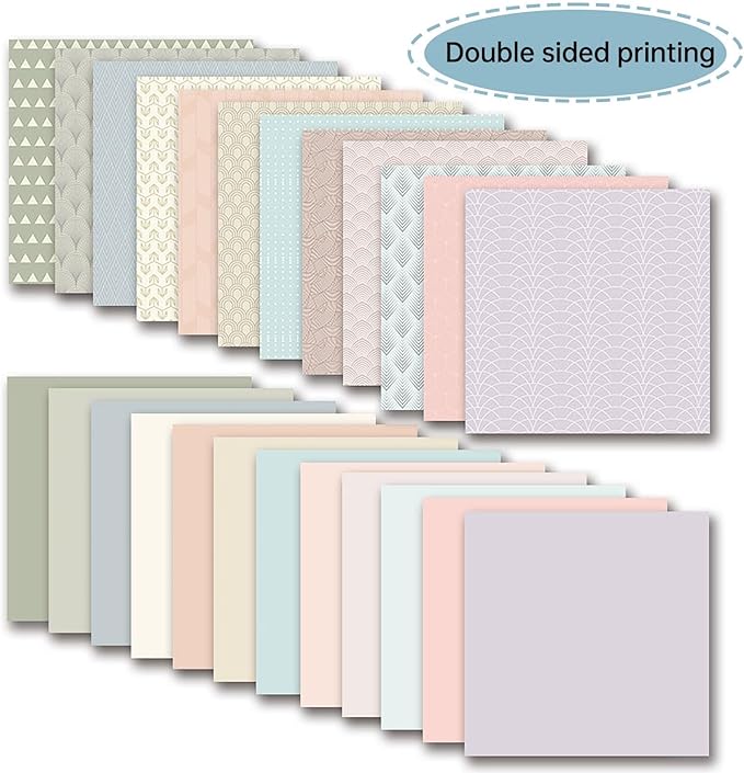 12"X12" Boho Scrapbook Paper, Double sided printing 13.76 oz/390 g, 24 Sheets DIY Origami Decorative Craft for Card Making Background Origami Decopage Decorative Scrapbooking Supplies (Boho1)