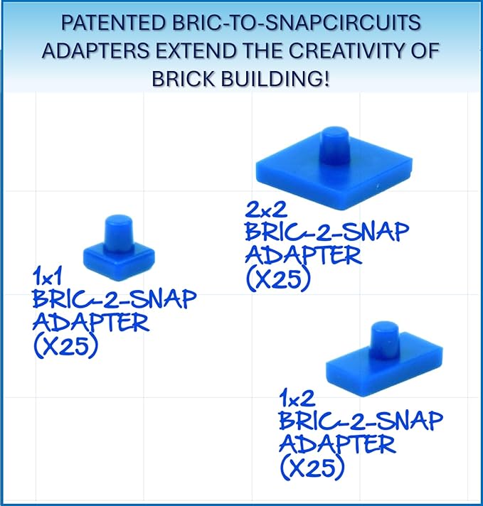Snap Circuits BRIC: Structures | Brick & Electronics Exploration Kit | Over 20 Stem & Brick Projects | Full Color Project Manual | 20 Parts | 75 BRIC-2-Snap Adapters | 140+ BRICs