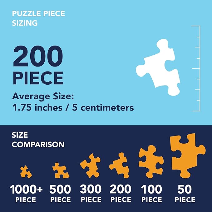 Bits and Pieces – 200 Piece Jigsaw Puzzle for Adults – Woodland Stream - Large Lettered Pieces Deer Family Jigsaw Puzzle, Completed Puzzle Size: 15" x 19"