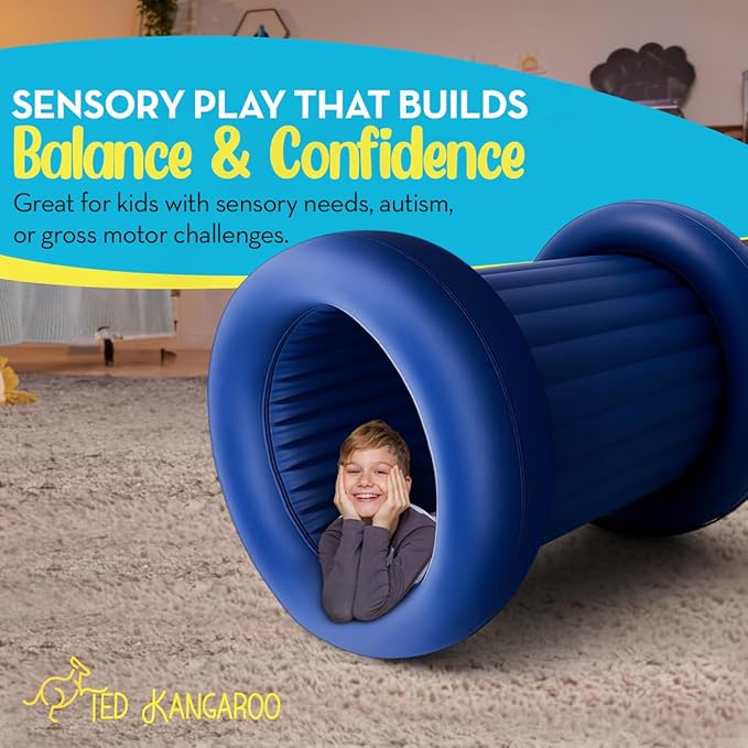 Cloudbounce™ Barrel Roll Sensory Chair for Kids – Calming Vestibular Toy | Deep Pressure | Reinforced 2025 Edition | Durable, Easy to Clean