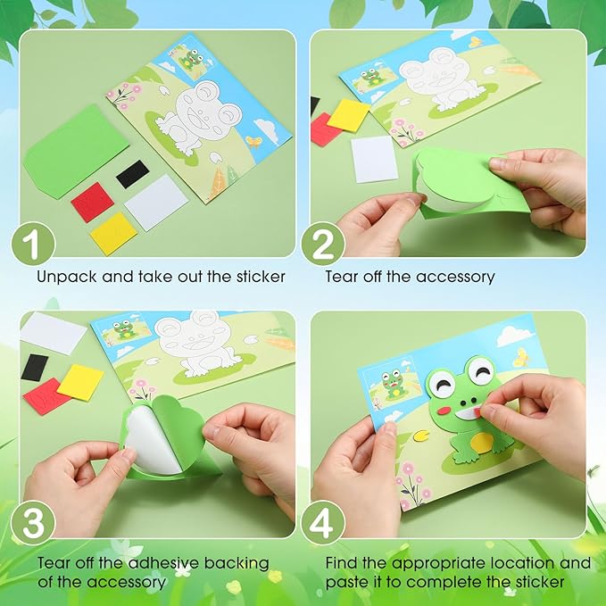 Wovnet 20 Pcs Foam Arts and Crafts for Kids 3-7 Years 3D EVA Foam DIY Craft Kits for Children Aged 3-7, Ideal for Classroom Activities, Drawing, and Creative Projects; Gifts for Boys and Girls