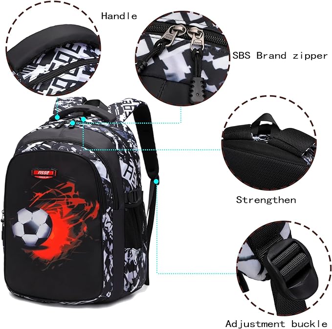 Asge Backpack for School Boys Backpacks for Kids Camo Bookbag for Middle School Bags Waterproof Travel Back Pack