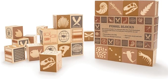 Uncle Goose Fossil Blocks - Made in The USA