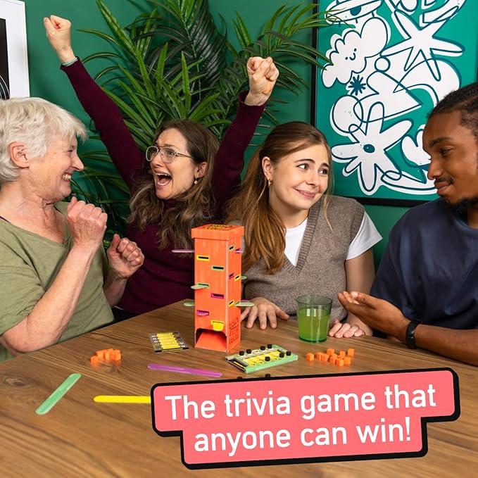 Don't Fall for It - The Hilarious Tower Trivia Game for Ages 10 and up. Fun and Easy Board Game for 2+ Players, Perfect for Families and Kids and Game Night.