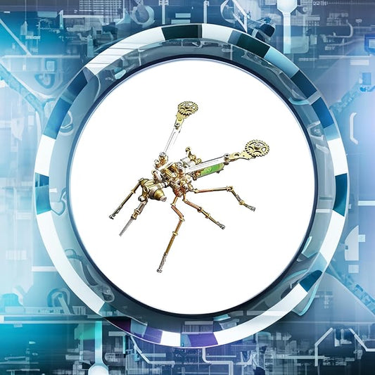 Steampunk Metal Insect Bug Mechanical Sculpture Clockwork 3D Steampunk Metal Puzzle Insects Mosquito Model Personalized Gifts Mind Relaxation Building Project (Mosquito)