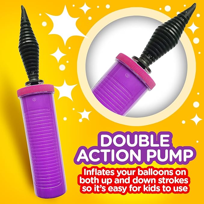 Learn & Climb DIY Balloon Animal Kit for Beginners. Fun Twisting & Modeling Activity for Party. Makes 30+ Sculptures, Pump and Manual Included. Gift for, Teens Boys and Girls. 120 Pieces.