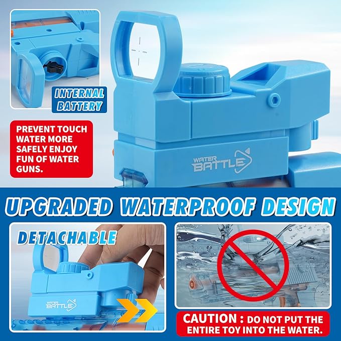 Electric Water Gun for Adults, Auto-Manual Water Guns with Large Capacity, Automatic Squirt Guns with Action Design, 32FT Range & Battery Powered, Summer Beach Pool Outdoor Toys for Kids 8-12 Gifts