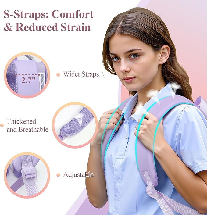 PACKISM Clear Backpack for School - 17 inch Large Heavy Duty Clear Bookbag, See Through PVC Backpacks (for age 12 above)