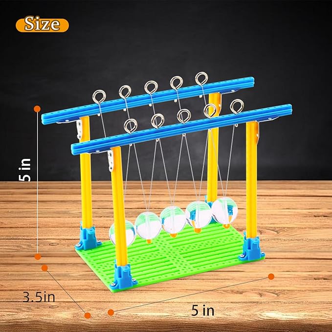 Bulk STEM Kits for Kids Age 8-10, 3 Sets of Newtons Cradle, Science Kits for Kids Age 8-12, Robot Building STEM Toys for Boys Ages 8-13, Robotics Engineering Crafts for Girls 6-8 10-12