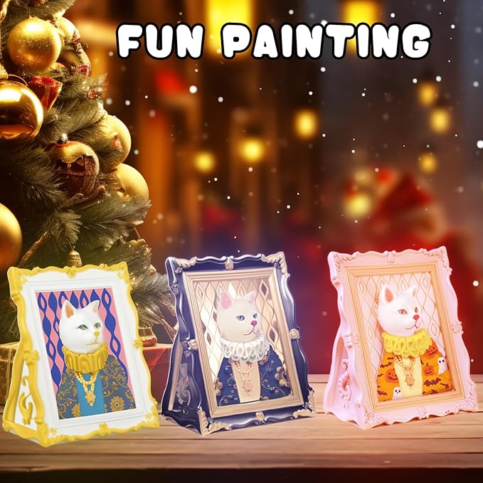Paint Your Own Cat Lamp Kit, Art Supplies Arts and Crafts for Kids Ages 8-12, Girls 8-12,Night Light Kids Crafts Ages 4-8, Birthday Gift