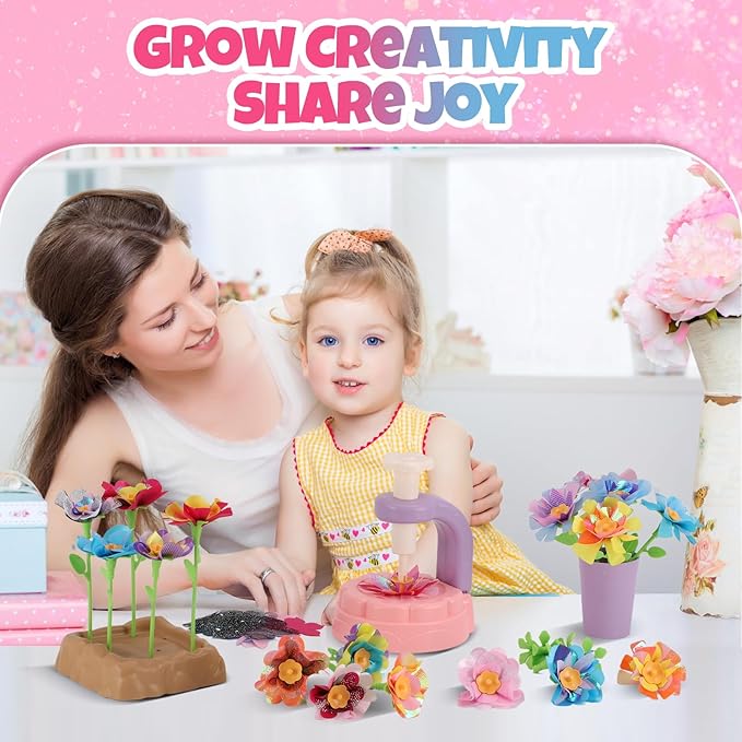 Children's DIY Handmade Set Toys, Flower Market Toys, Girls Vase Art, Suitable For 4, 5, 6, 7, 8 Years Old Toddler Girl Art And Craft, Suitable For Girls Educational Activities Birthday Gift