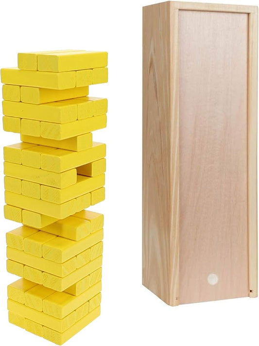 WE Games Wooden Block Stacking Party Game for Adults, Tumble Tower Wedding Guest Book Alternative, Tabletop Games, Includes Storage Case, 12 inches