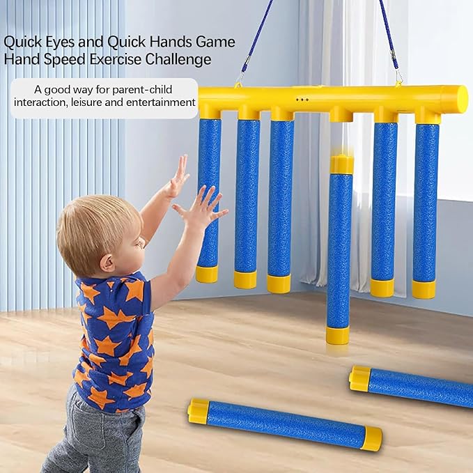 Drop The Stick Challenge - Hand Eye Coordination Training Toy, Adjustable Speed Catching Game