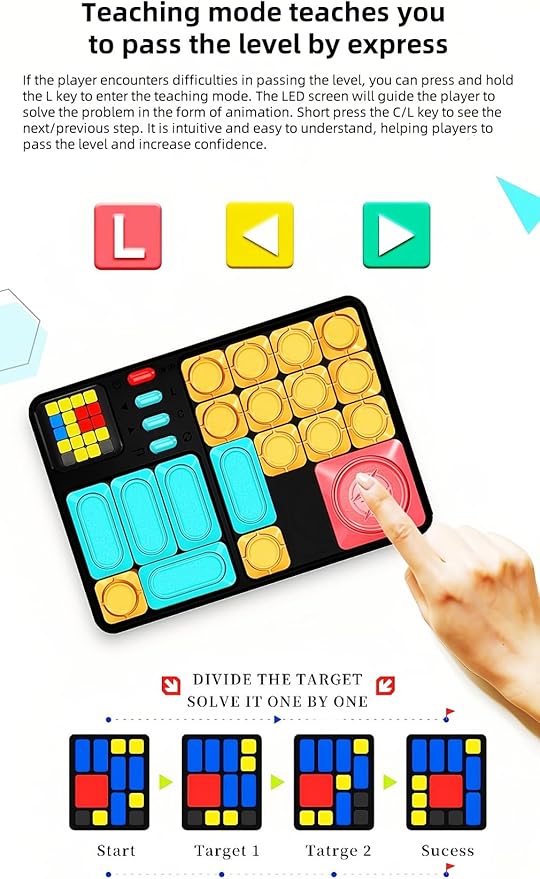 Super Sliding Puzzle Maze Building Block Game Console Kid's Game Logical Thinking Parent-Child Interactive Escape Game Electronic Toys Birthday for Children/Friends/Students