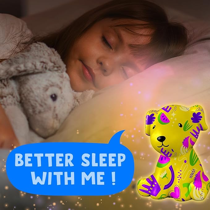 Goodyking Paint Your Own Dog Lamp Kit, DIY Night Light, Crafts for Teens Girls Boys, Arts & Crafts Kit, Painting Kit for Kids, Room Decoration, Christmas Birthday Gift for Kids Ages 3 4 5 6 7 8+