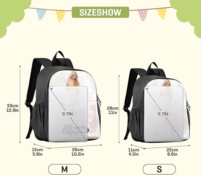 Ballerina Kitten Toddler Backpack for Boys Girls 3-6 Bookbag for Preschool Small Kindergarten Elementary Backpackss for Kids for School