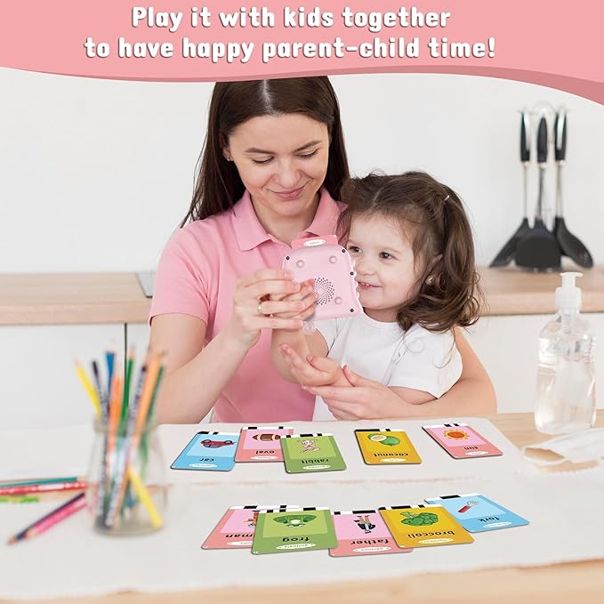 510 Sight Words Talking Flash Cards for Todders 1-3, Pocket Speech Autism Sensory Toys Montessori Learning Resources Kindergarten Preschool Educational Toys, Birthday Gift for Girls