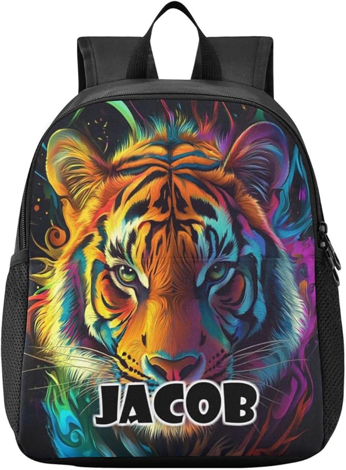 Colorful Face Dark Toddler Backpack for Boys Girls 3-6 Kindergarten Bookbag for Elementary Mini Kids Bookbag for Preschool for School