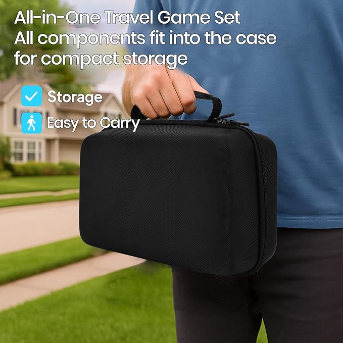 Rummy Cube Game 6 Players with Portable Travel Case, 162 Melamine Rummy Tiles & 6 Wooden Holders, Classic Family Strategy Board Game for Adults Kids