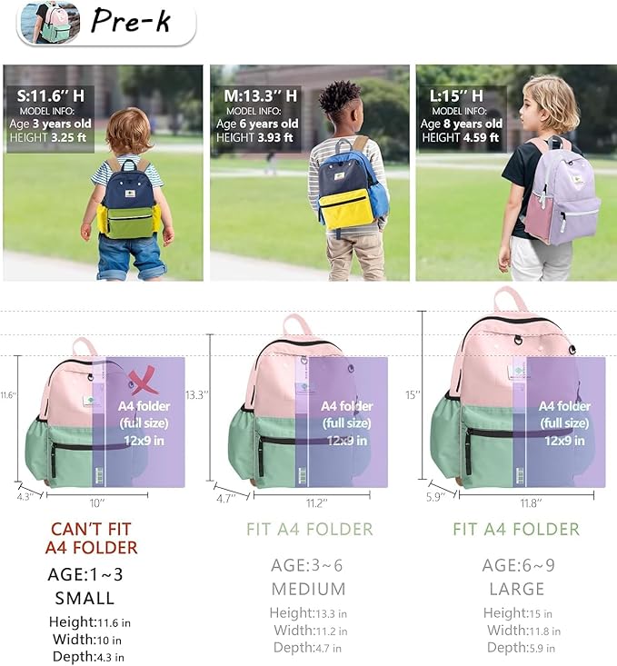 Preschool Kindergarten Backpack for Boys & Girls - Mini School Travel Bag, Small - 11" H, Ages 1-3