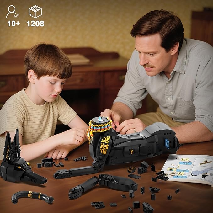 Egyptian Pharaoh Dog Building Set - Hound Dog Building Blocks Toy for Adults, Animal Model DIY Crafts Kit for Home Office Decor | Unique Gift for Kids Ages 10+