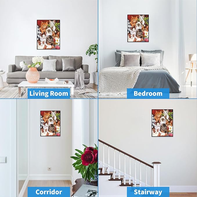 100 Piece Puzzles for Kids Cute Cat 100 Piece Puzzles for Adults, Kitten Group Photo 100 Pieces Puzzle for Kids Ages 4-8, Cats Selfie Puzzle for Seniors Teens Brain Teaser