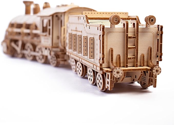 3D Wooden Puzzles, Wooden Puzzles Train for Adults and Teens, Educational Brain Teaser Assembly 3D Model Trains, Gifts for Christmas/Birthday(Luxury Steam Train)