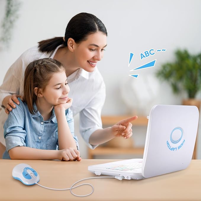 Kids Laptop, 80 Learning Modes to Learn Alphabet, Words, Mathematics, Play Games and Music, Educational Learning Computer for Kids Ages 5+