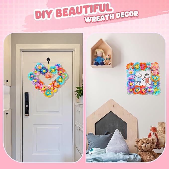 beefunni Flower Bouquet Craft Kit, DIY Arts and Crafts Toys for Kids Ages 4-8, Educational Flower-Making Activity Toy Set for Toddler and Kids, Birthday Gift for 4 5 6 7 8+ Year Old Girls and Boys