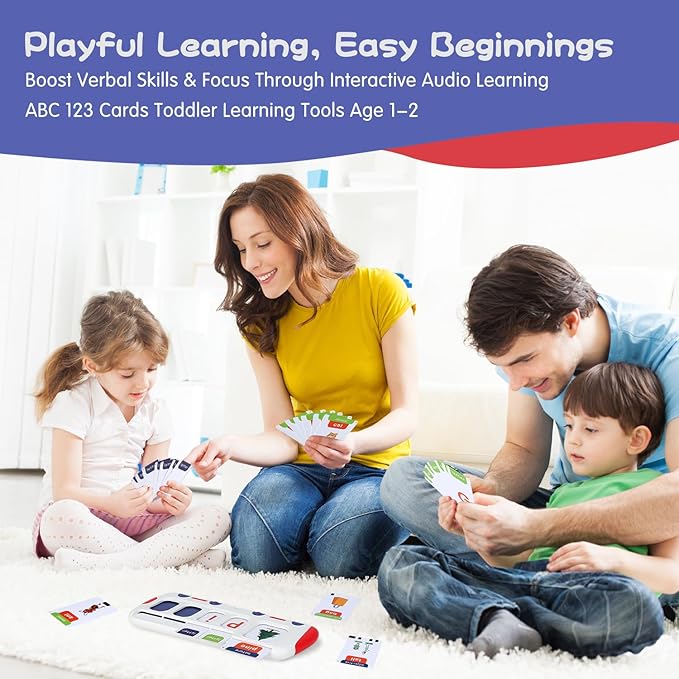 Talking Flash Cards for Toddlers 3-8 Years, Autism Sensory Toys with 218 Sight Crds, Mastering Numbers, Letter Sound, Speech Therapy Phonics Toy, Montessori Learning Words Spell Games Gift for Kids