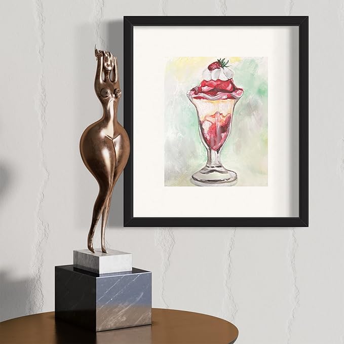 Painting4Real DIY Painting Class Kit for Adults with Video Tutorials: Learn to Paint Strawberry Sundae – How to Paint with Acrylics – Painting & Art Supplies – 9 Piece Acrylic Paint Set