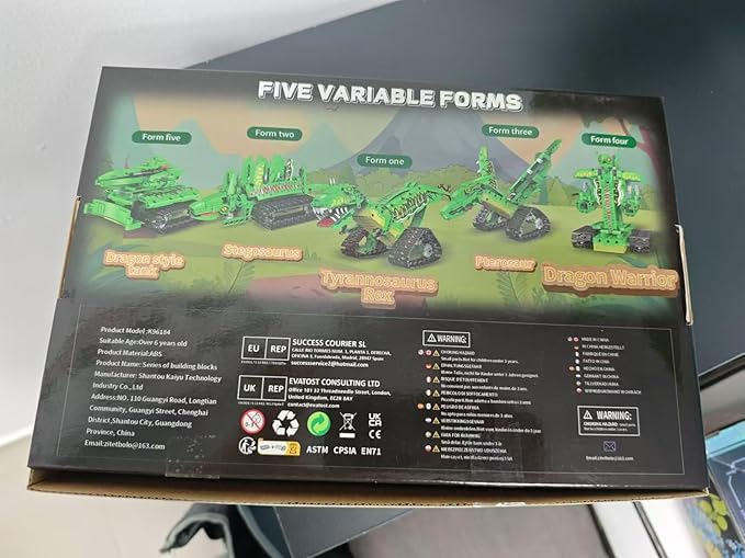 5 in 1 Dinosaur Toy for 6-12 Years Old Kids Boys, Robot Dino Building Set with APP & 2.4GHz Remote Control Science Programmable Building Block Dinosaur Kit, Birthday Gifts for Age 6 7 8 9 10 11 12